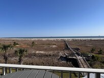 This is the view of the balcony. This is the walk out to the beach. Very doable!