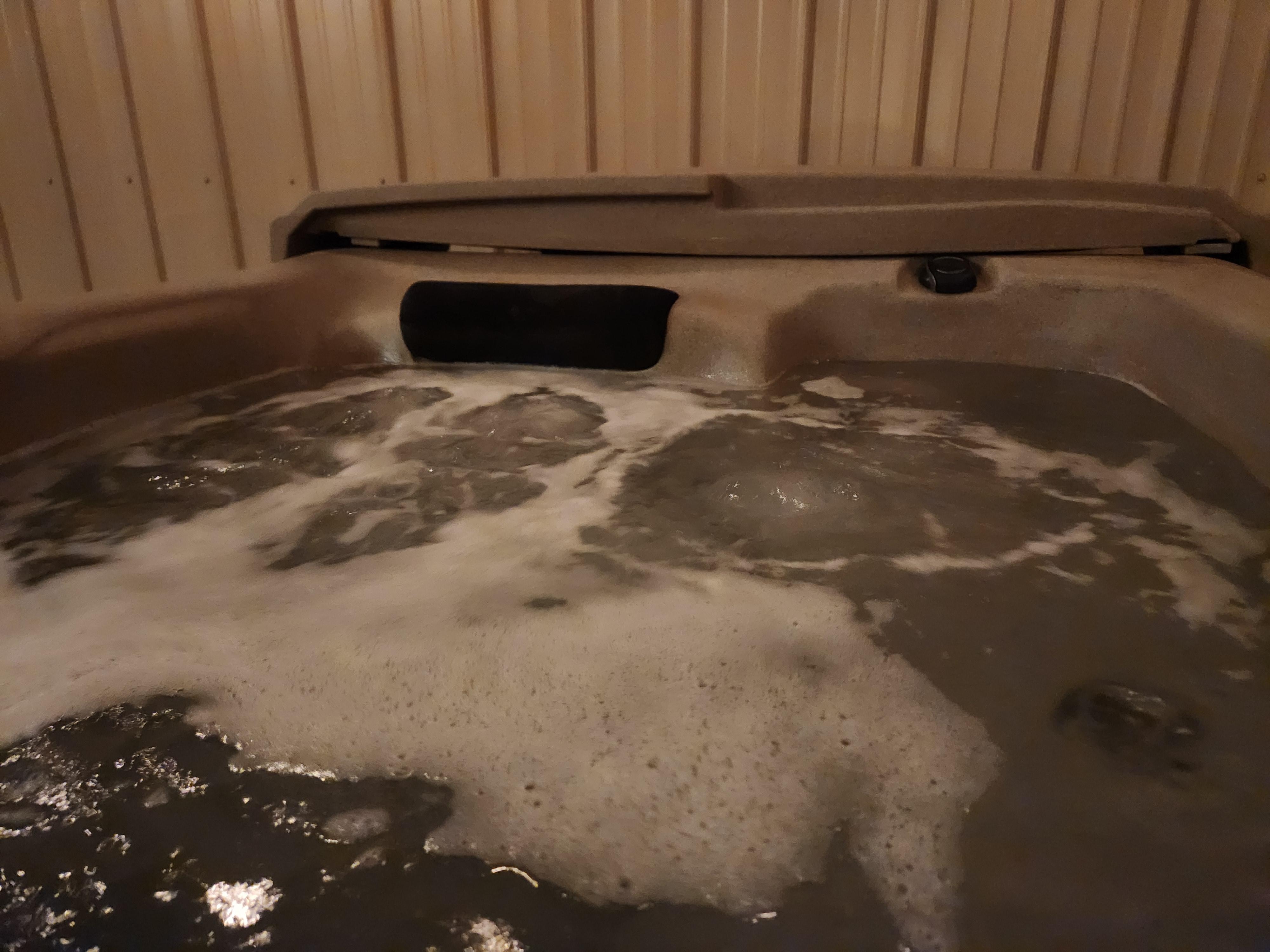The two person hot tub is great for helping one relax 