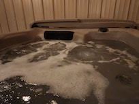 The two person hot tub is great for helping one relax
