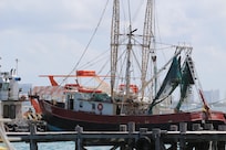 Ferry view to Isla Mujeres (45 min walk) 10 min by car.