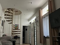 The entrance and staircase up to the princess room