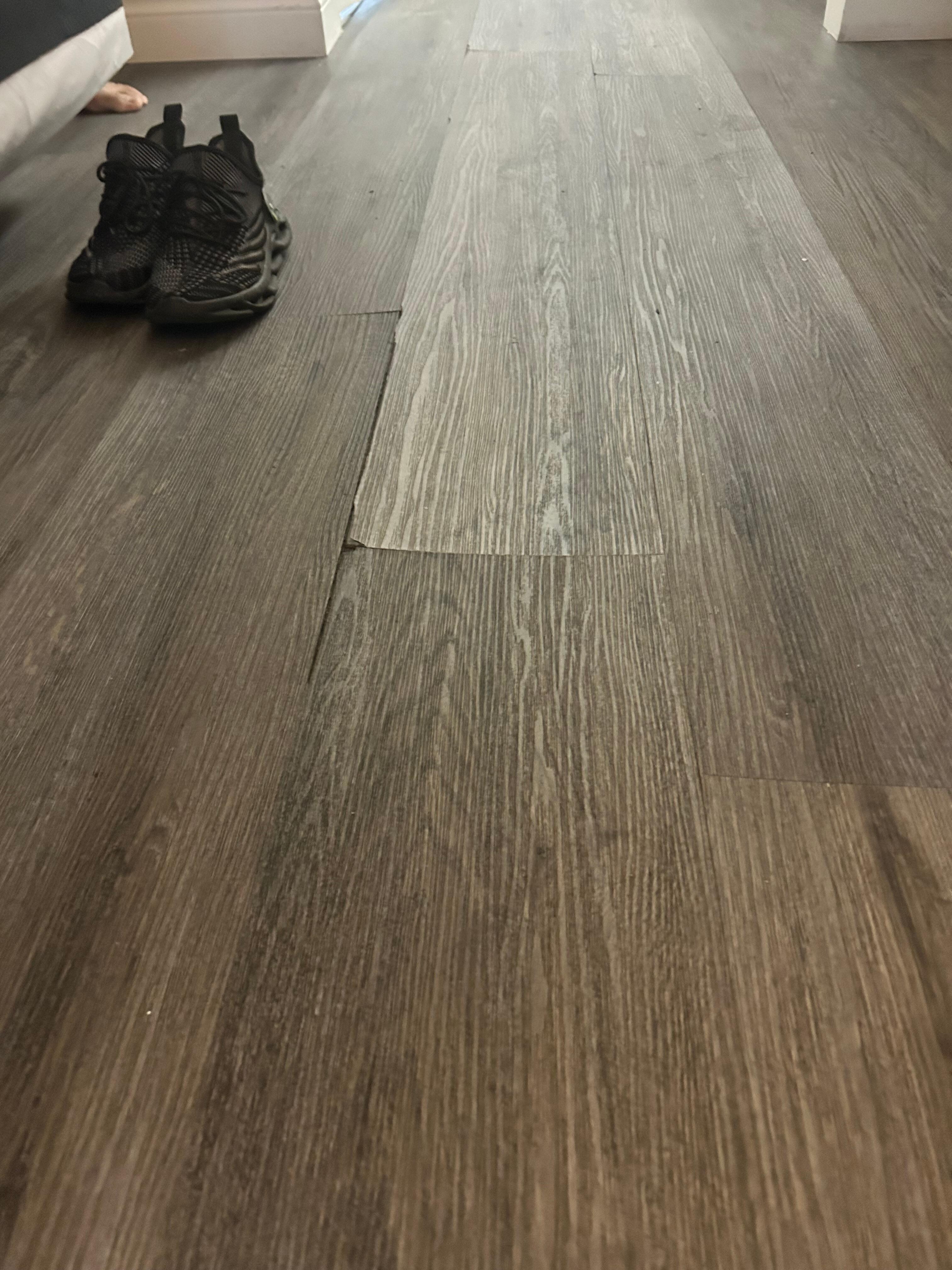 Floors were like being pulled off, had cracks all over when you walk