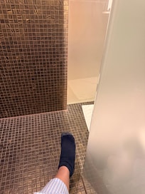 No door for complete privacy in the toilette