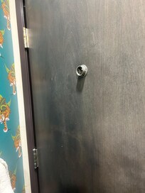 Broken hook for back of bathroom door