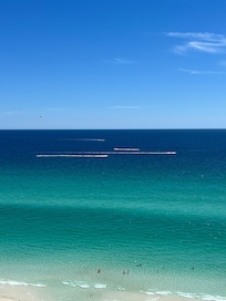 Gulf water was nice with little waves.