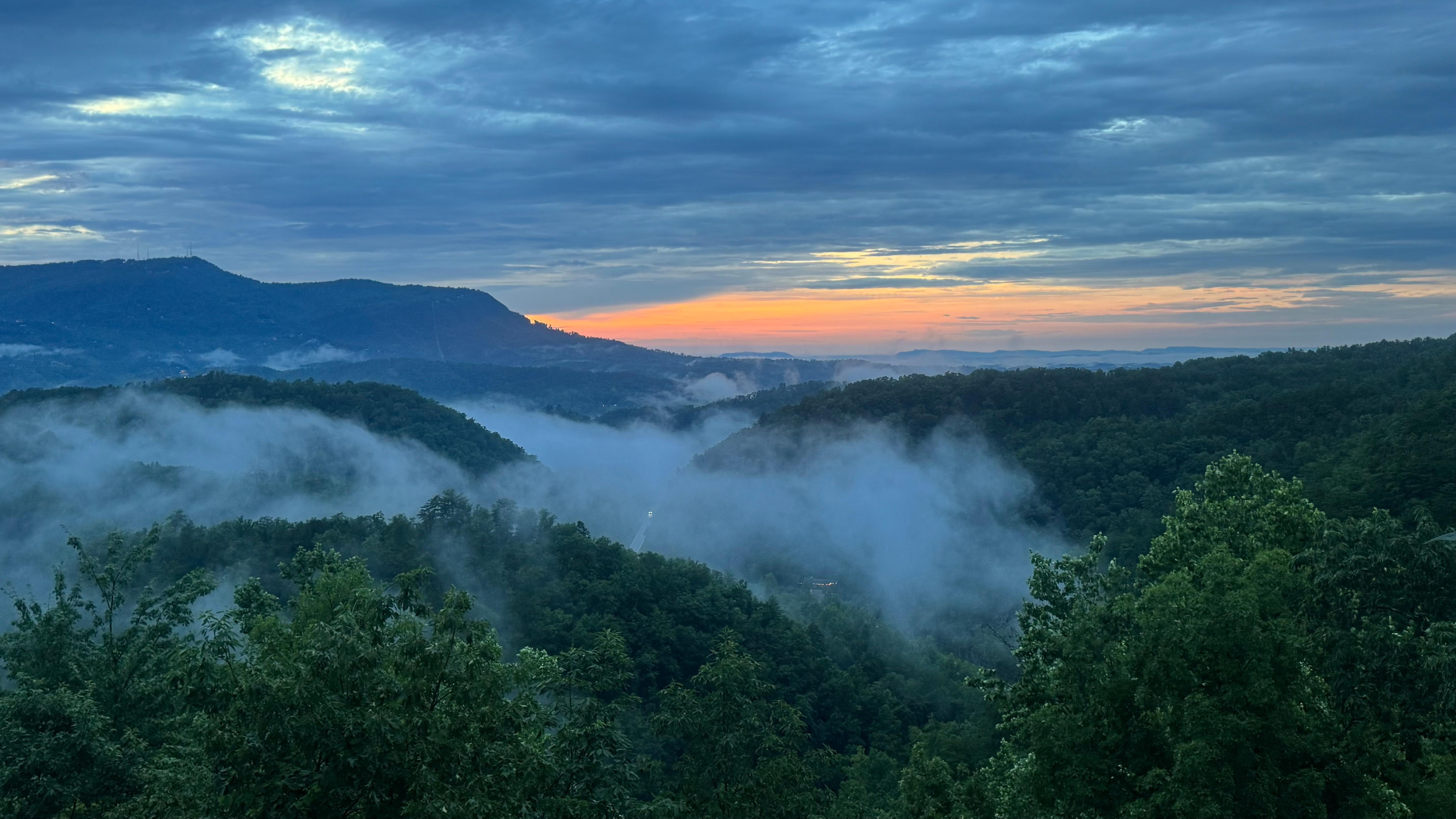 View from cabin after some rain