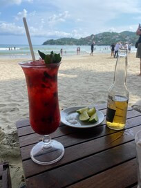 Disfrutando de la playa