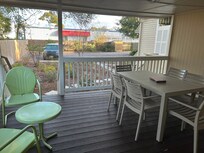 What a nice secluded spot, includes a mounted fan in a corner. Perfect!