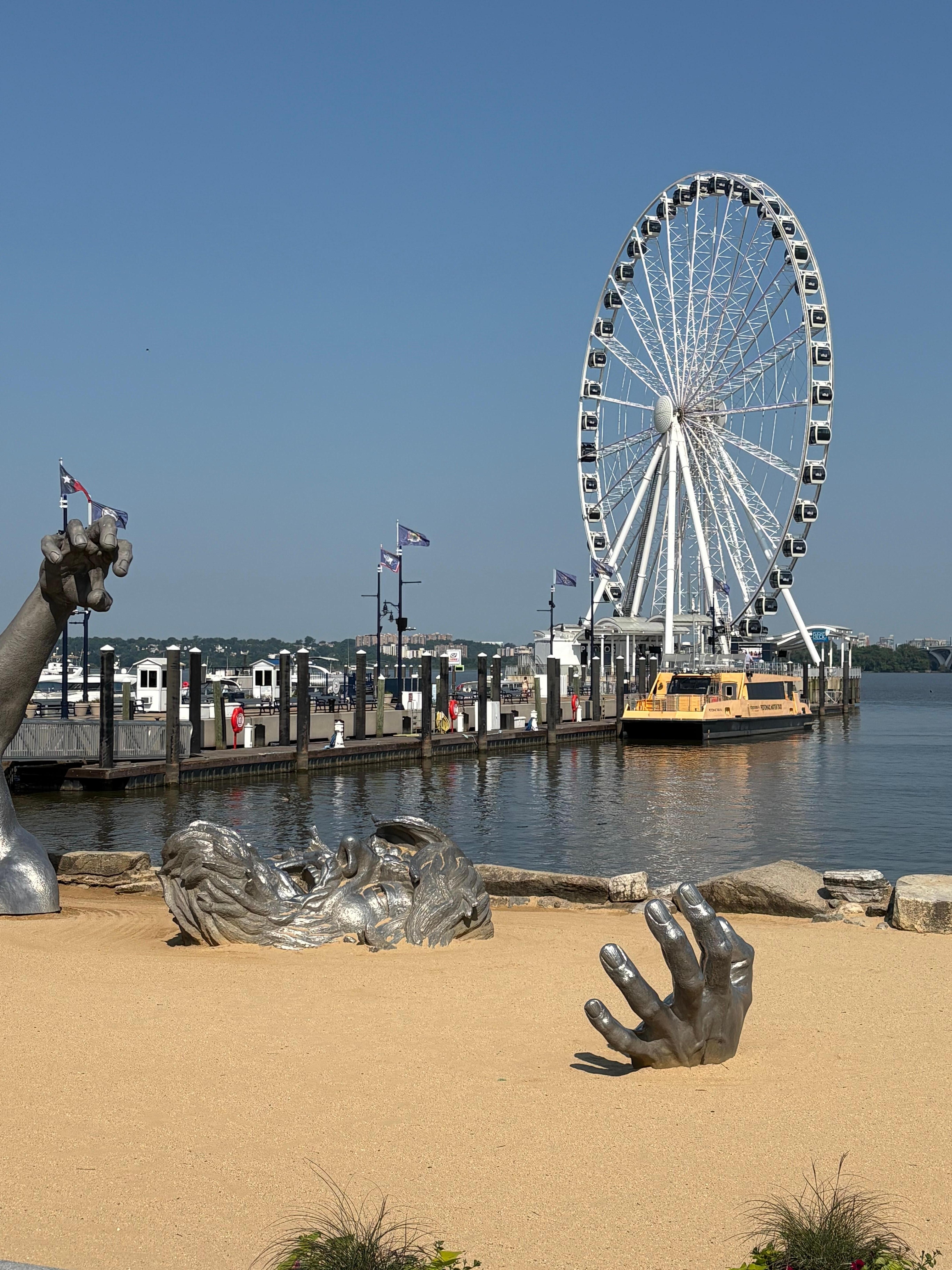 Shoreside sculpture.