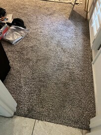 Ensuite bedroom just outside the bathroom. Had to wear flip flops