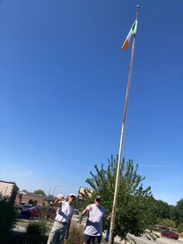 The property has a full height flagpole where we were able to fly our flag for our occasion.