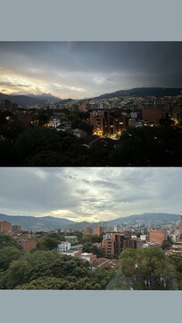 Gorgeous balcony view from our room. Night and day.