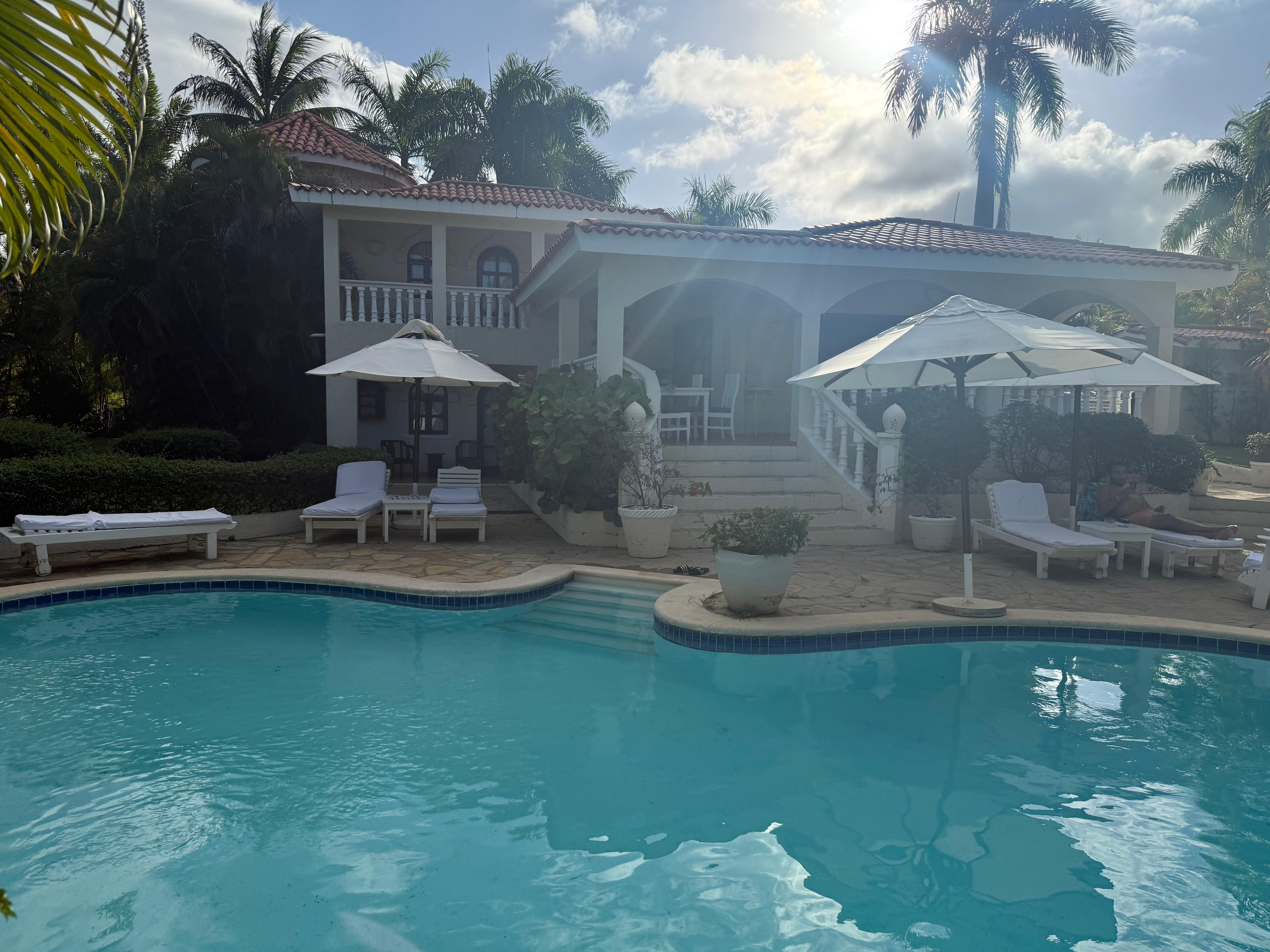View of the villa from the pool