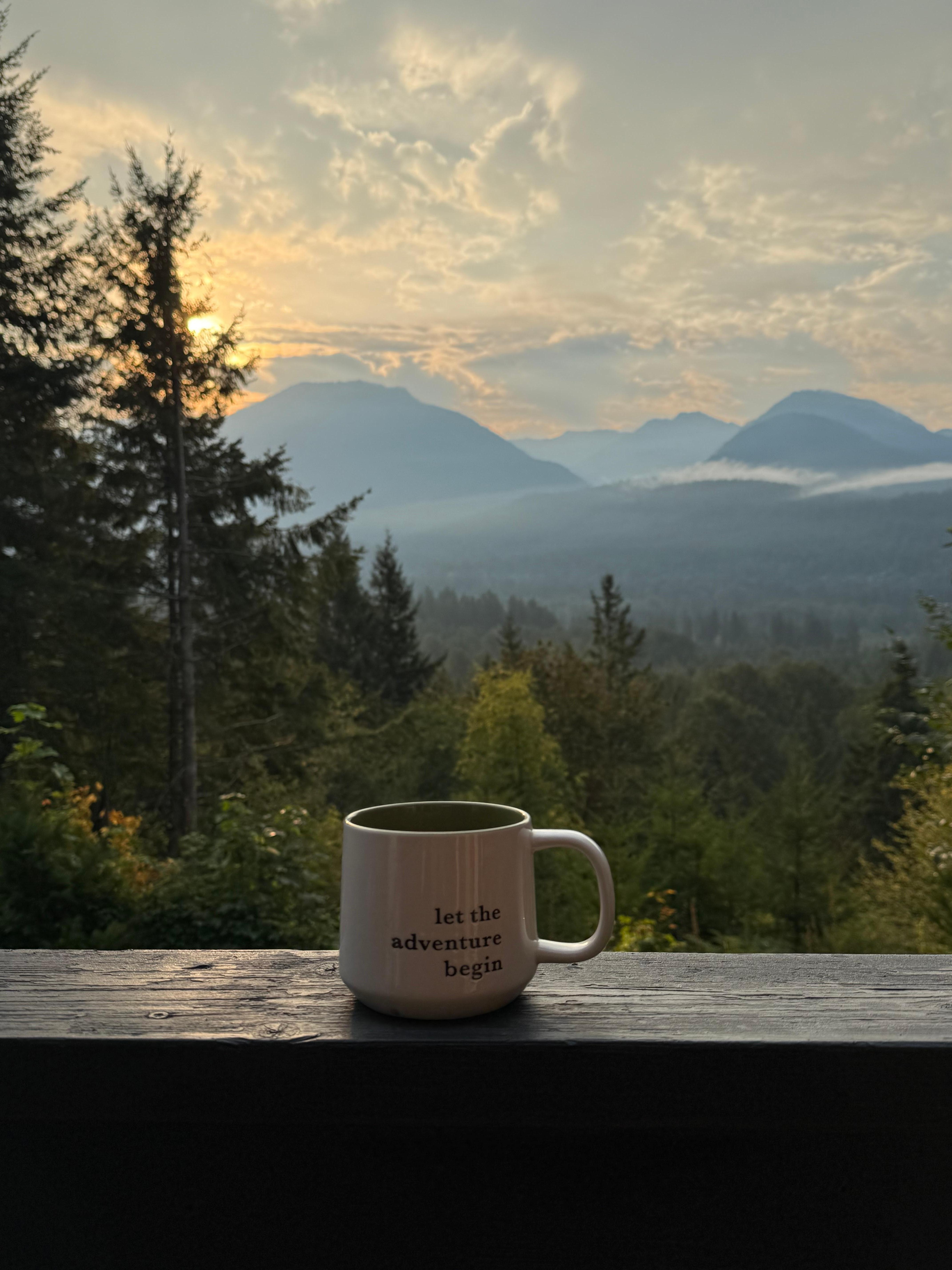Morning coffee on the deck!