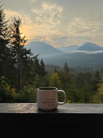 Morning coffee on the deck!