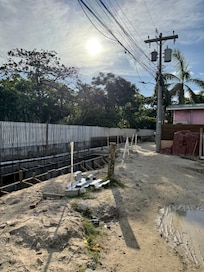 Construction site where men cat called me everyday on my walk to the beach