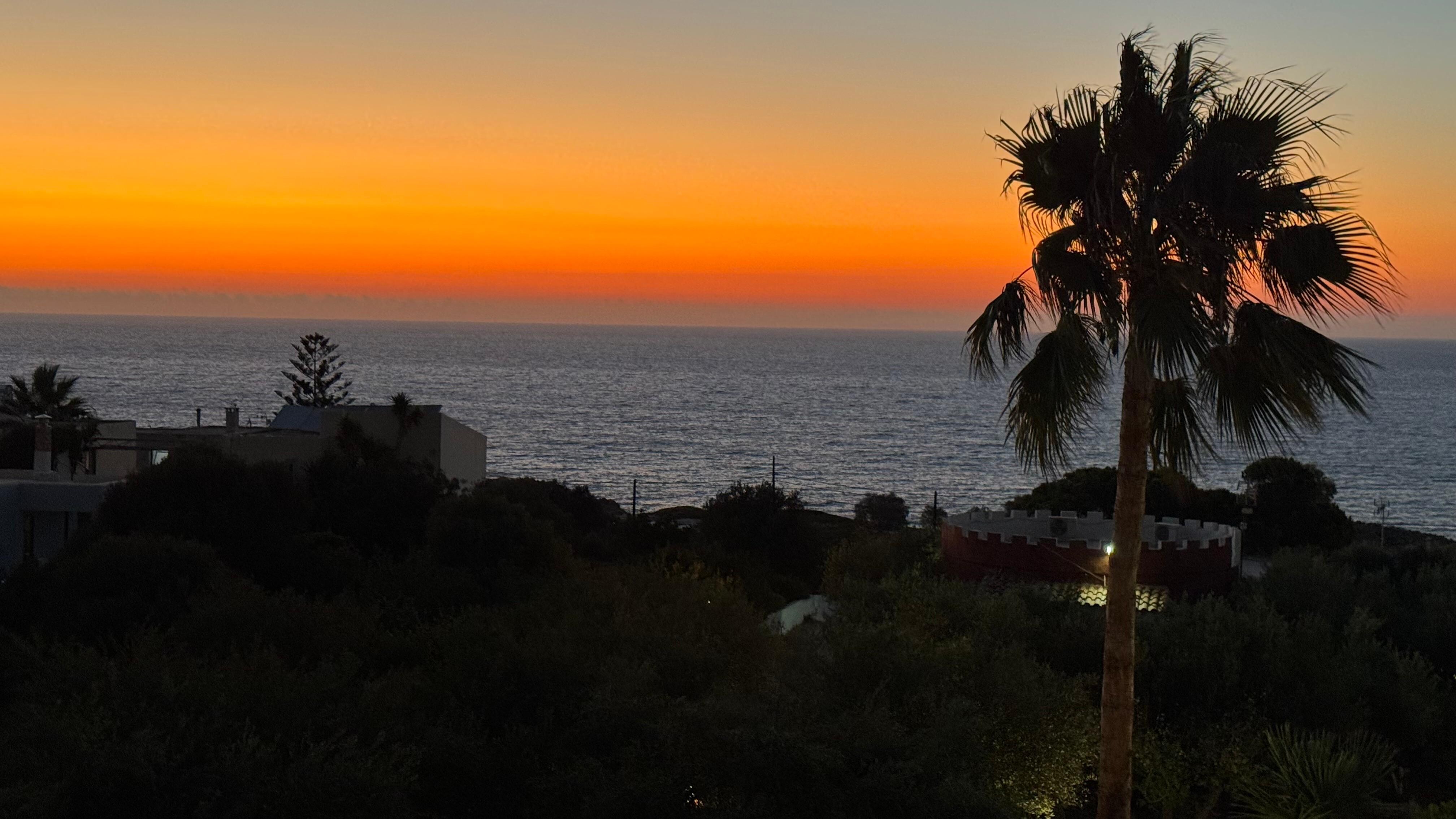 Coucher de soleil vu de la chambre
