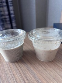 Chia pudding and overnight oats were in the breakfast line! Yum