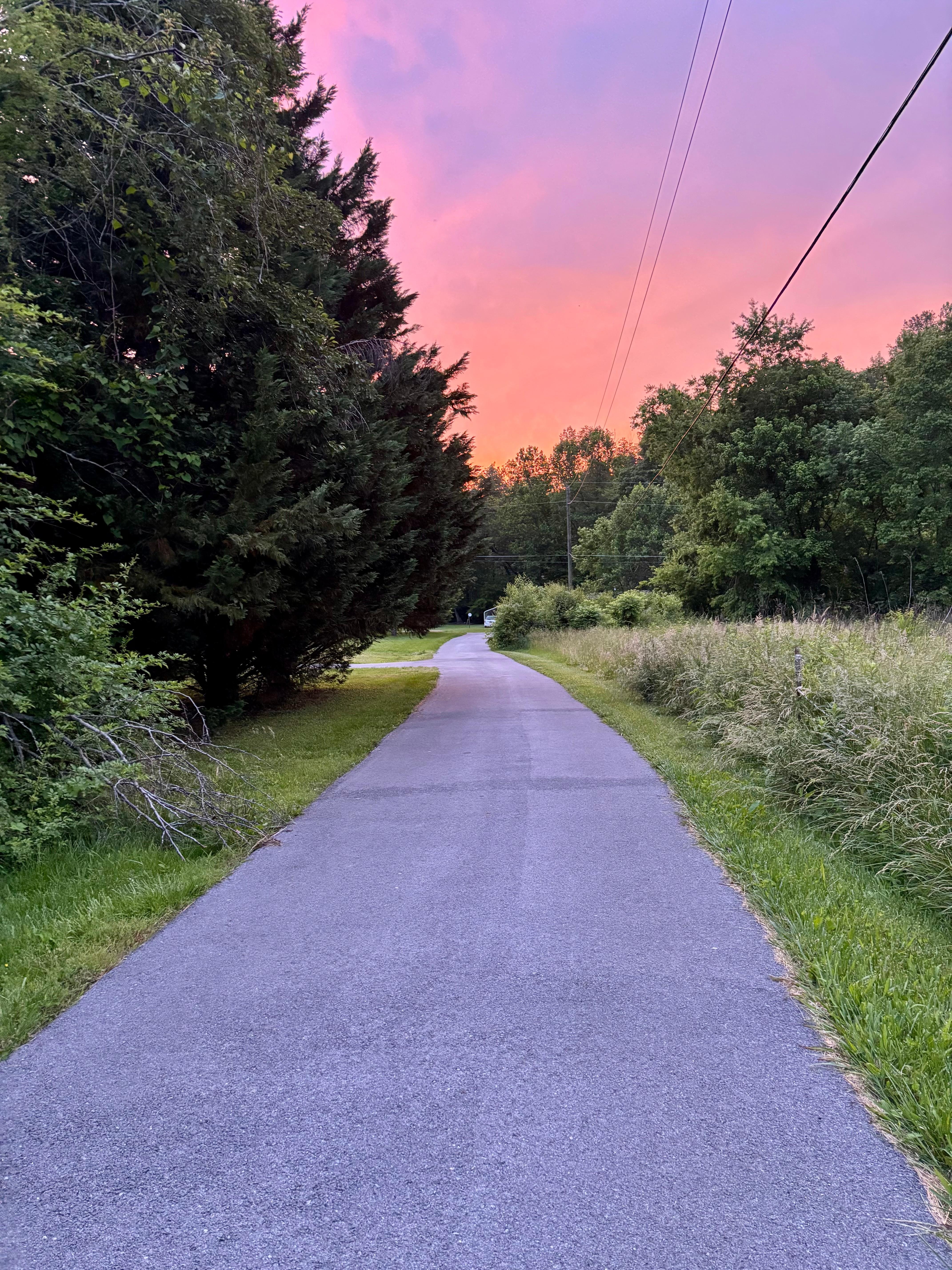 On a quiet lane (Beautiful evening sky)