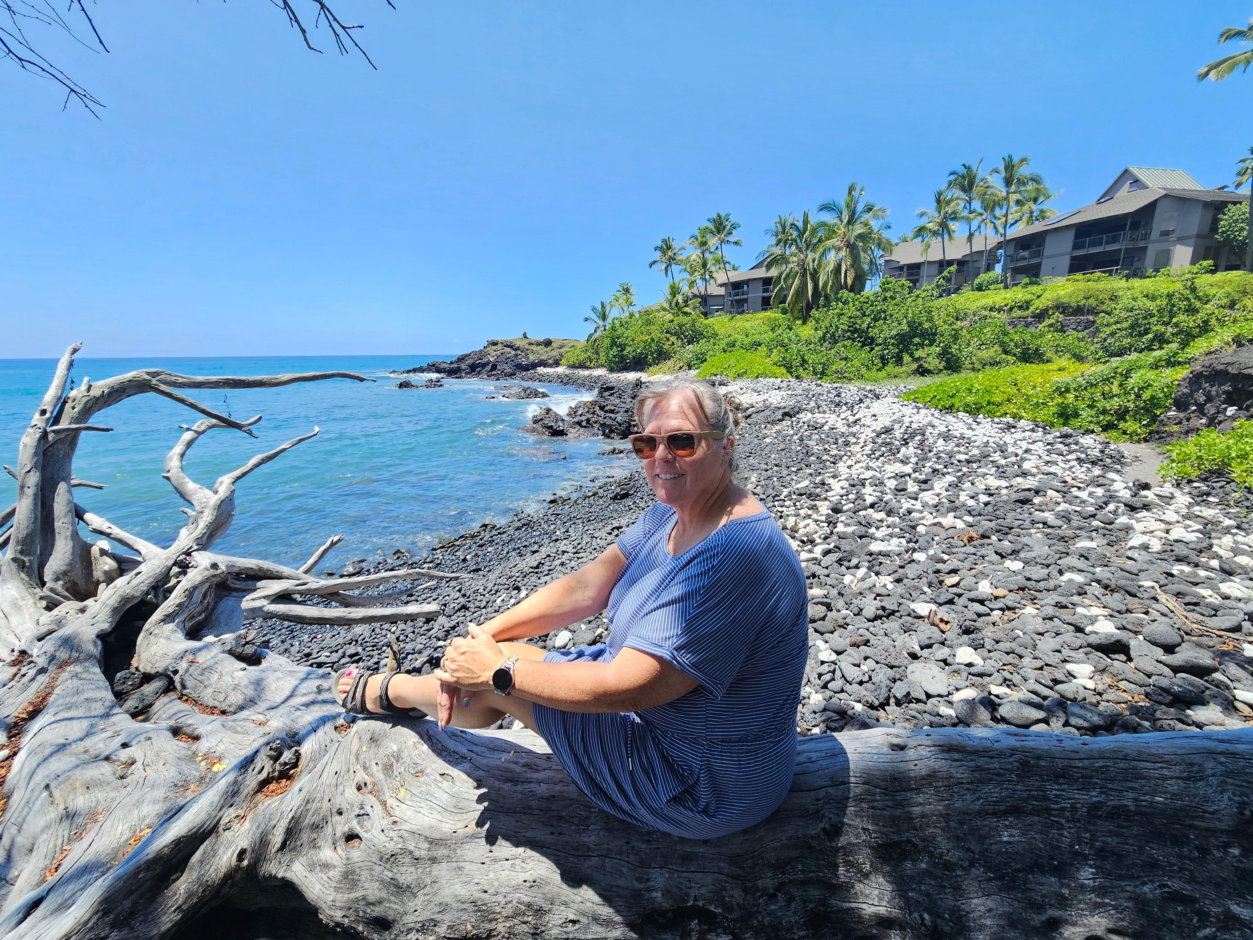 Small beach by the condo.  You can see the condos in the background.