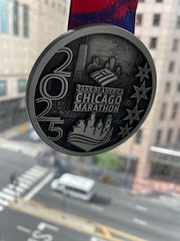 Medal Monday in window of my room.
