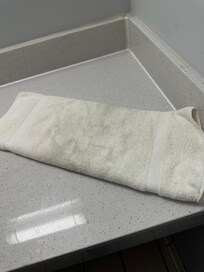 This towel
Was so dirty looked like it was never even washed.