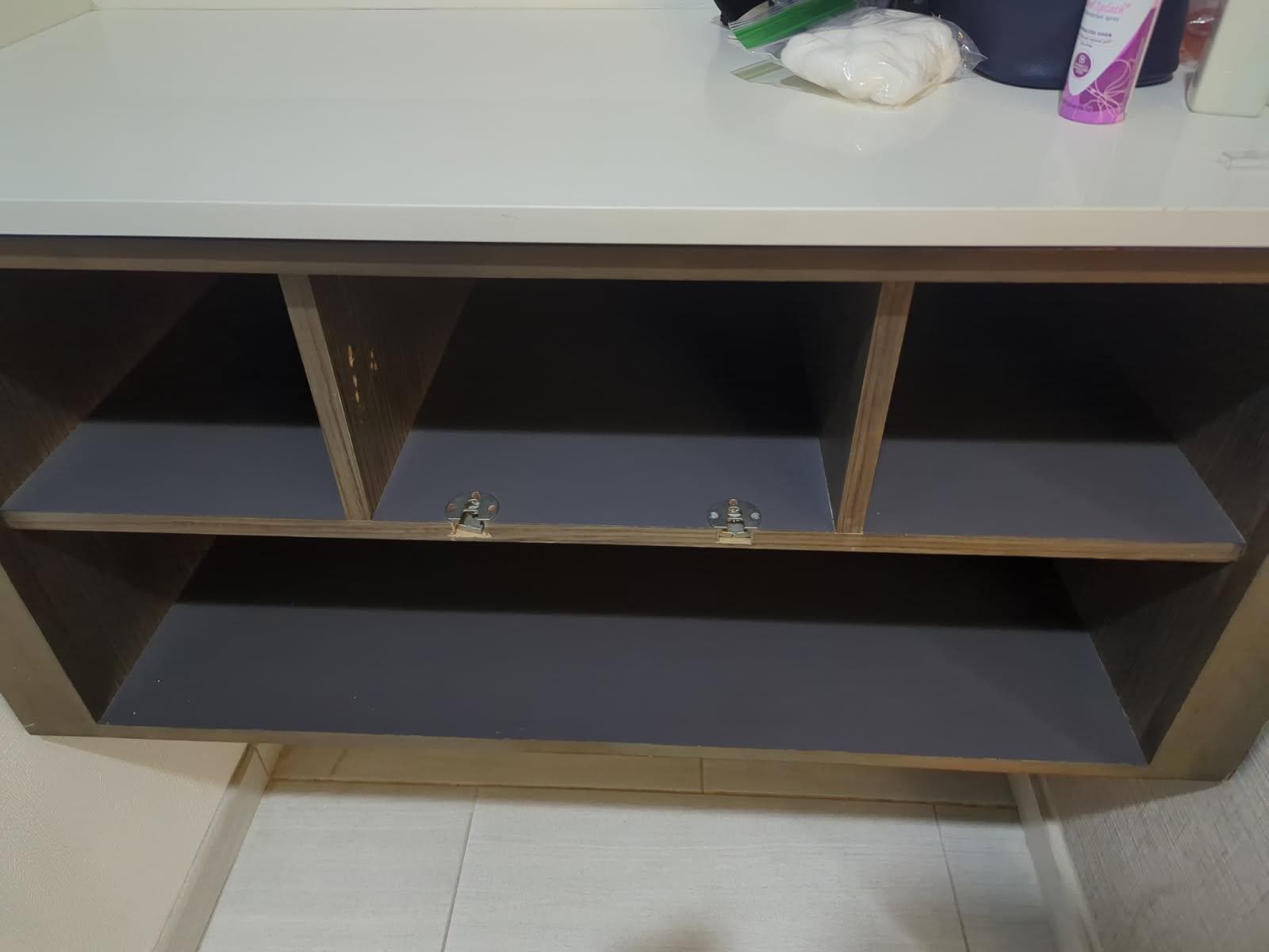 Bathroom cabinet missing its door...?