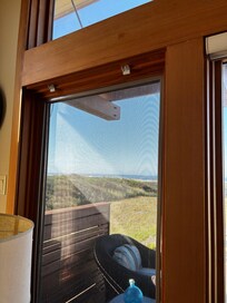 Missing blinds in living room