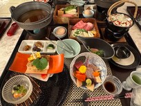 Dinner served in our room