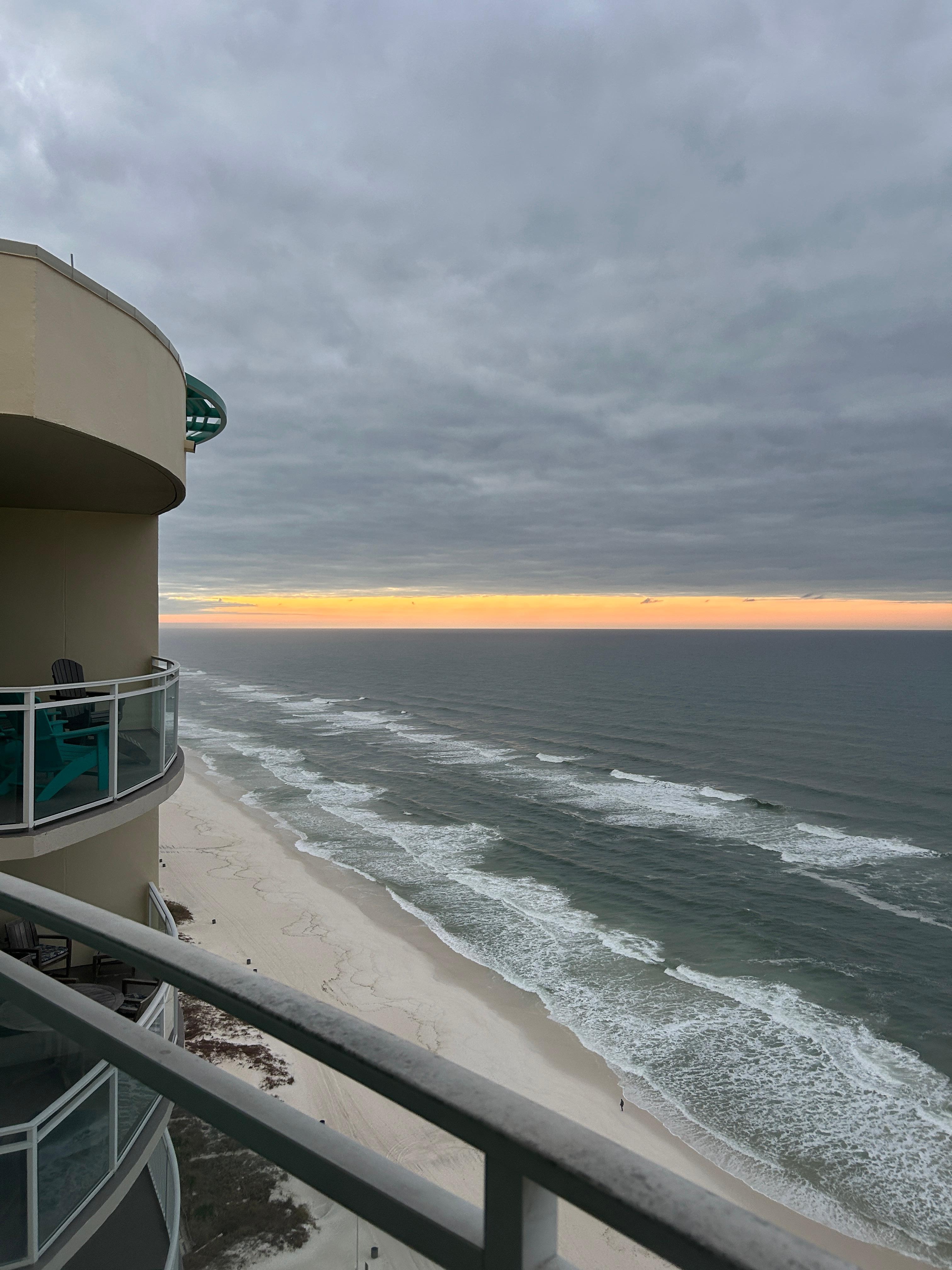 Sunrise from balcony.  