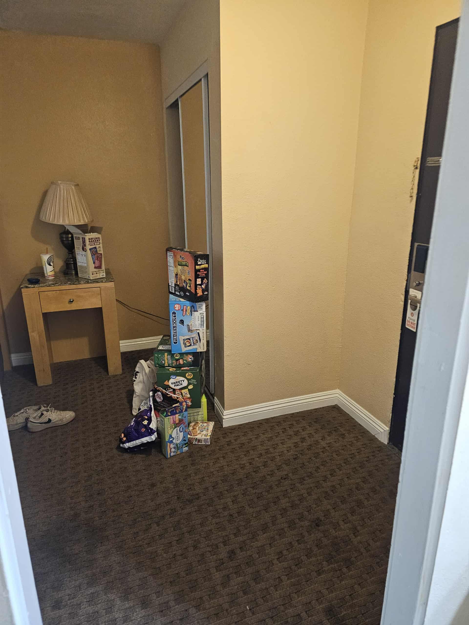 Front when you walk in