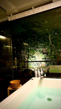 Garden view from your bathroom