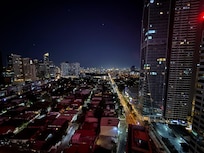View from rooftop restaurant