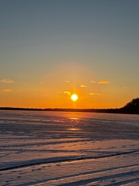 Sunset over the lake.