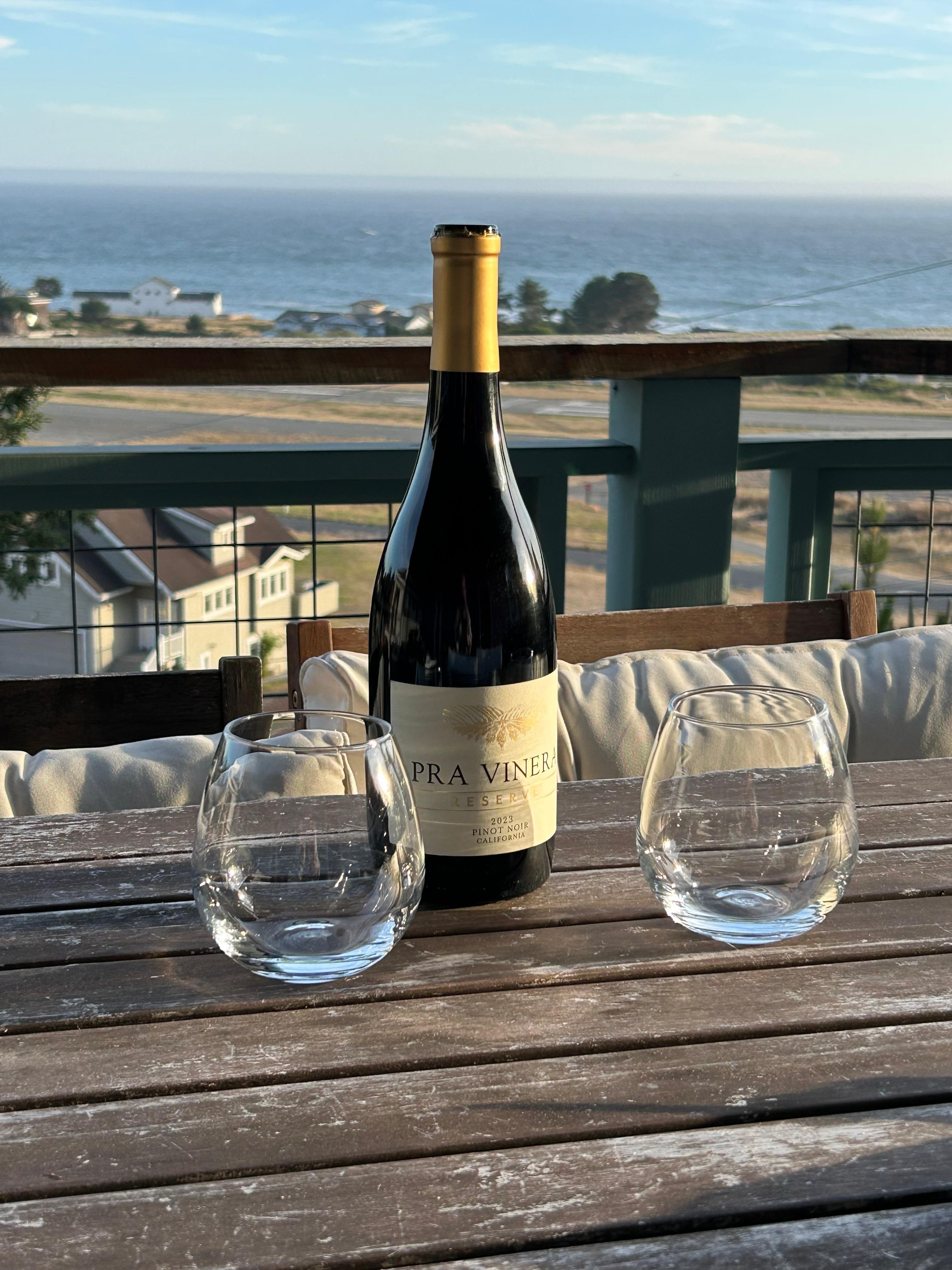 The beautiful ocean view from the spacious deck. 