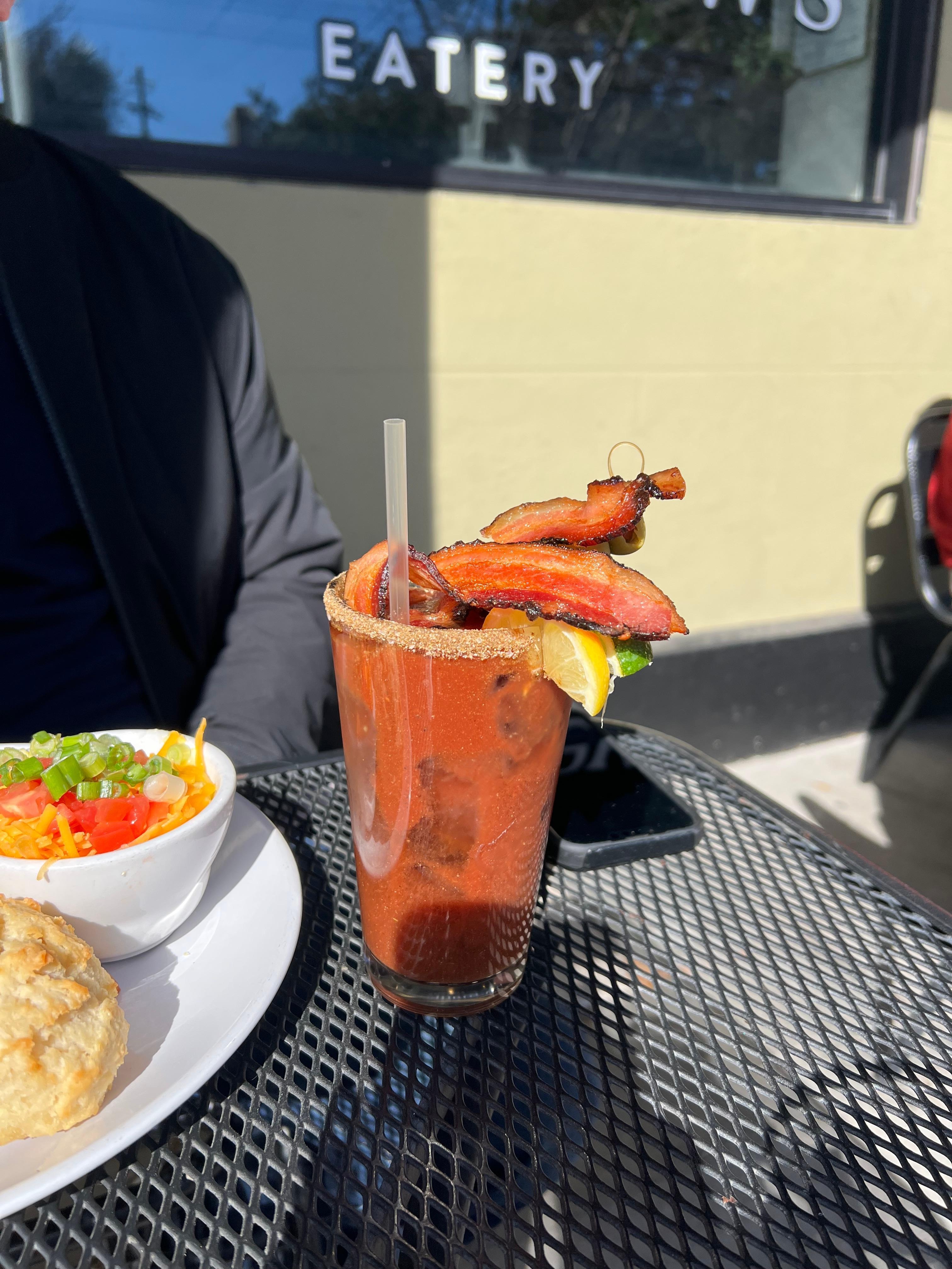 Bloody Mary at b. Matthews. Short walk and great restaurant 