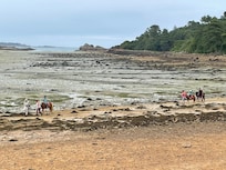 La plage de l’Ile à Bois à Kermouster