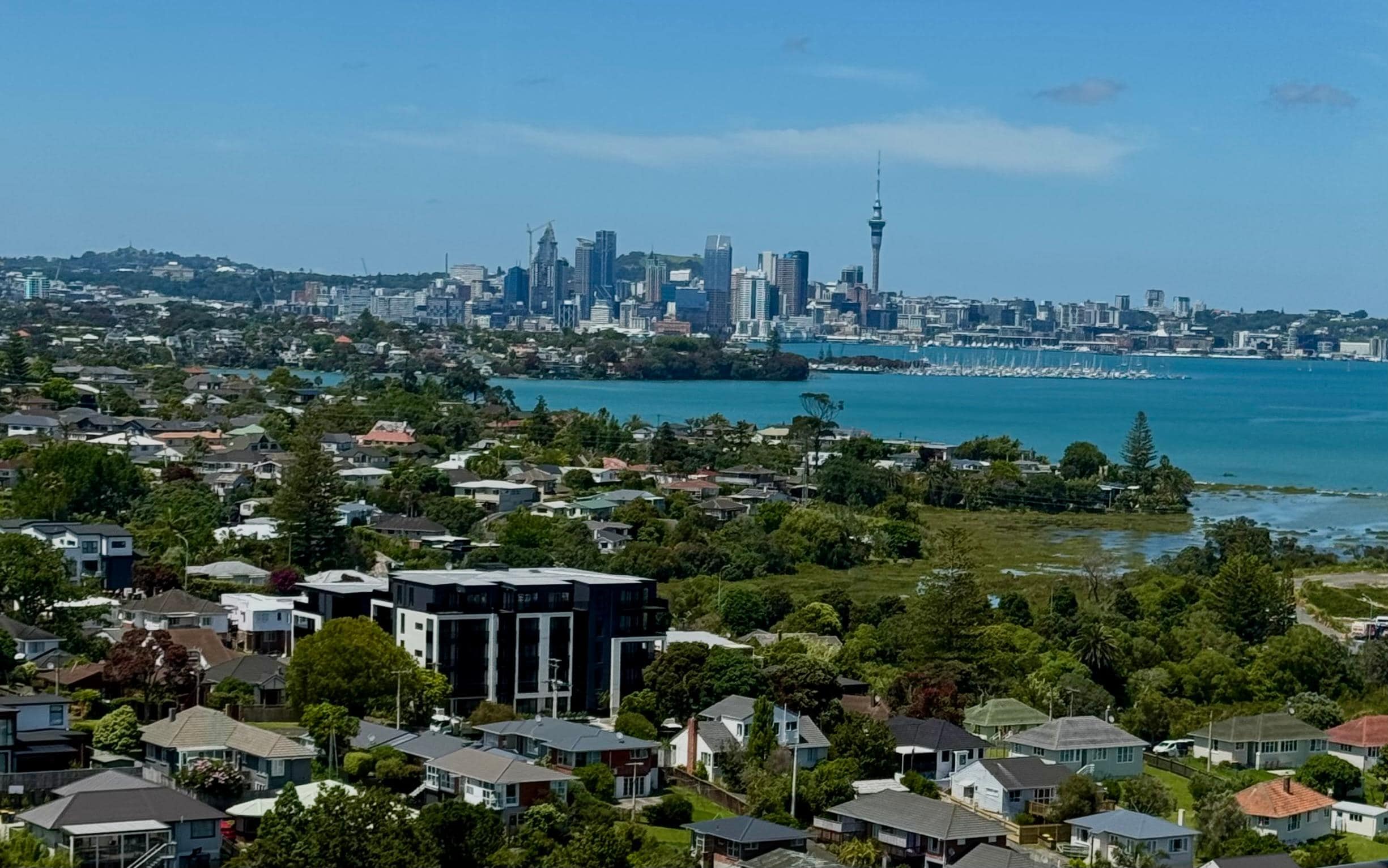 View of Auckland from window 