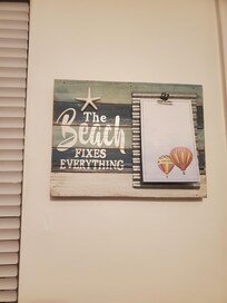 House was decorated with seaside theme, very nice. This tells the story!