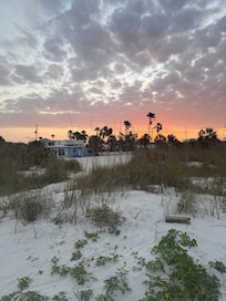 Sunrise behind the bungalow!