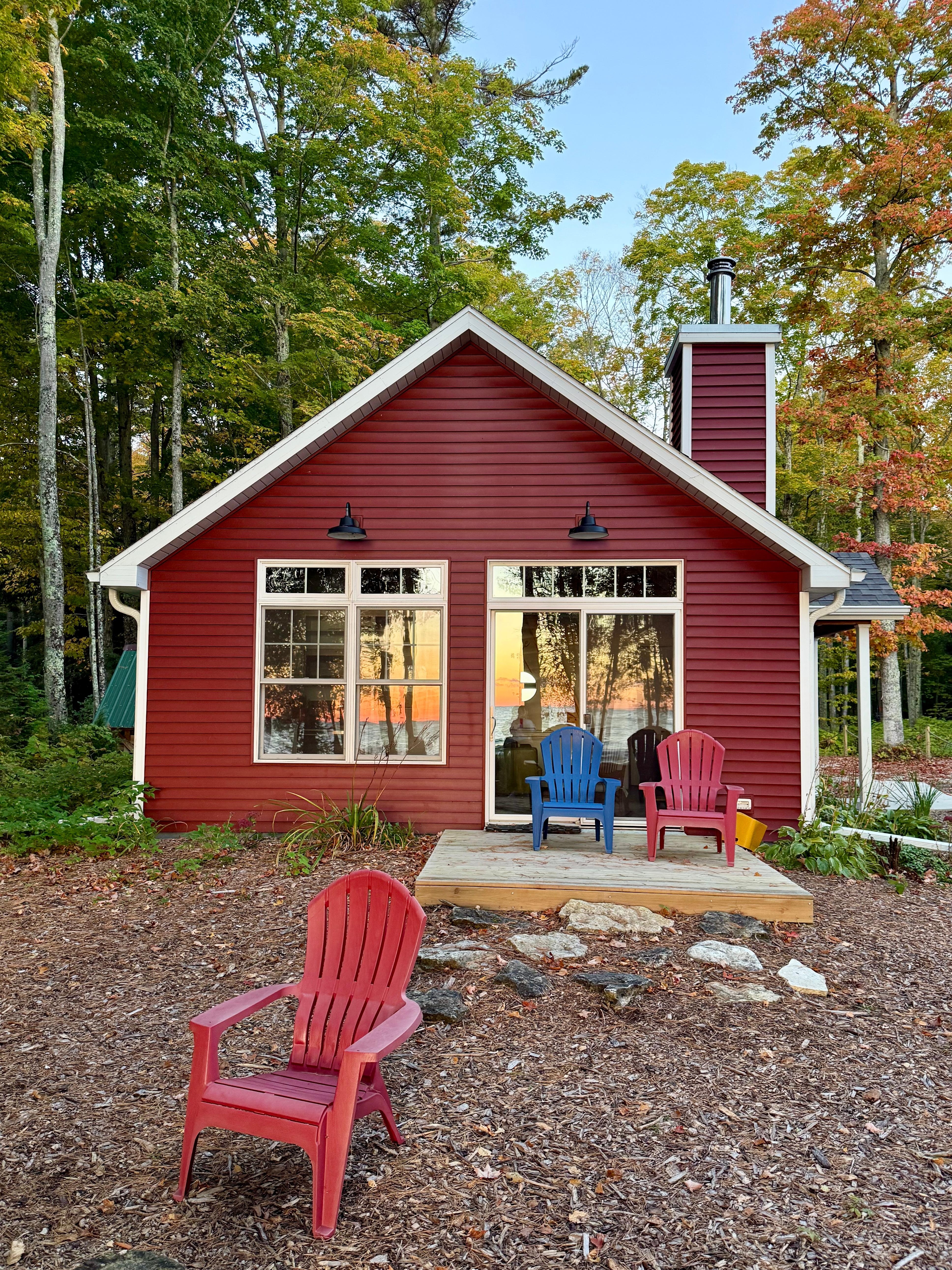 Sunrise reflected in the windows