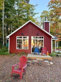 Sunrise reflected in the windows