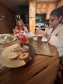 Making cookies in the kitchen