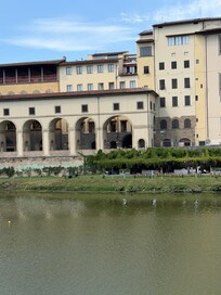 View of hotel from across the river.