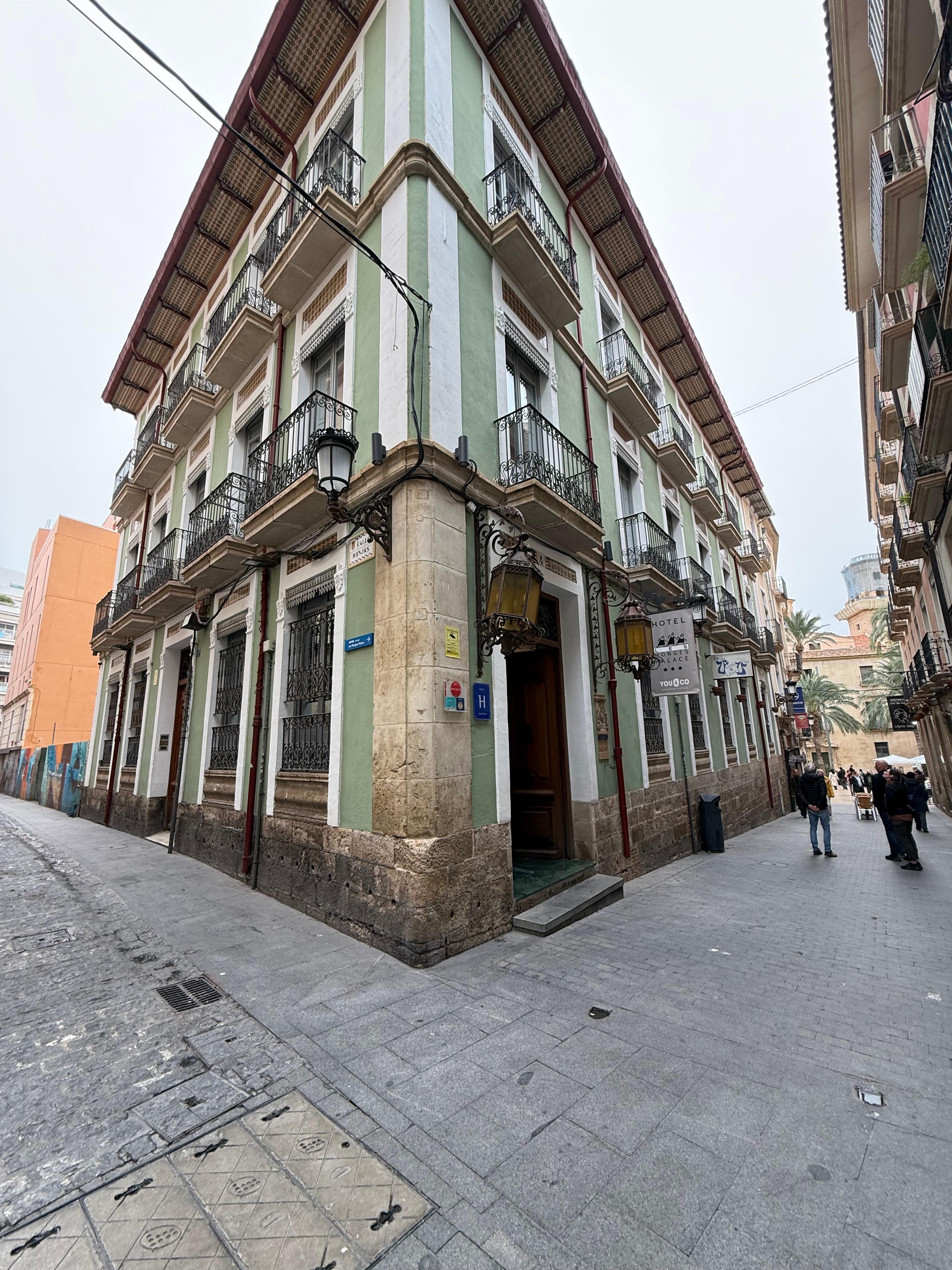 Outside the wonderful hotel