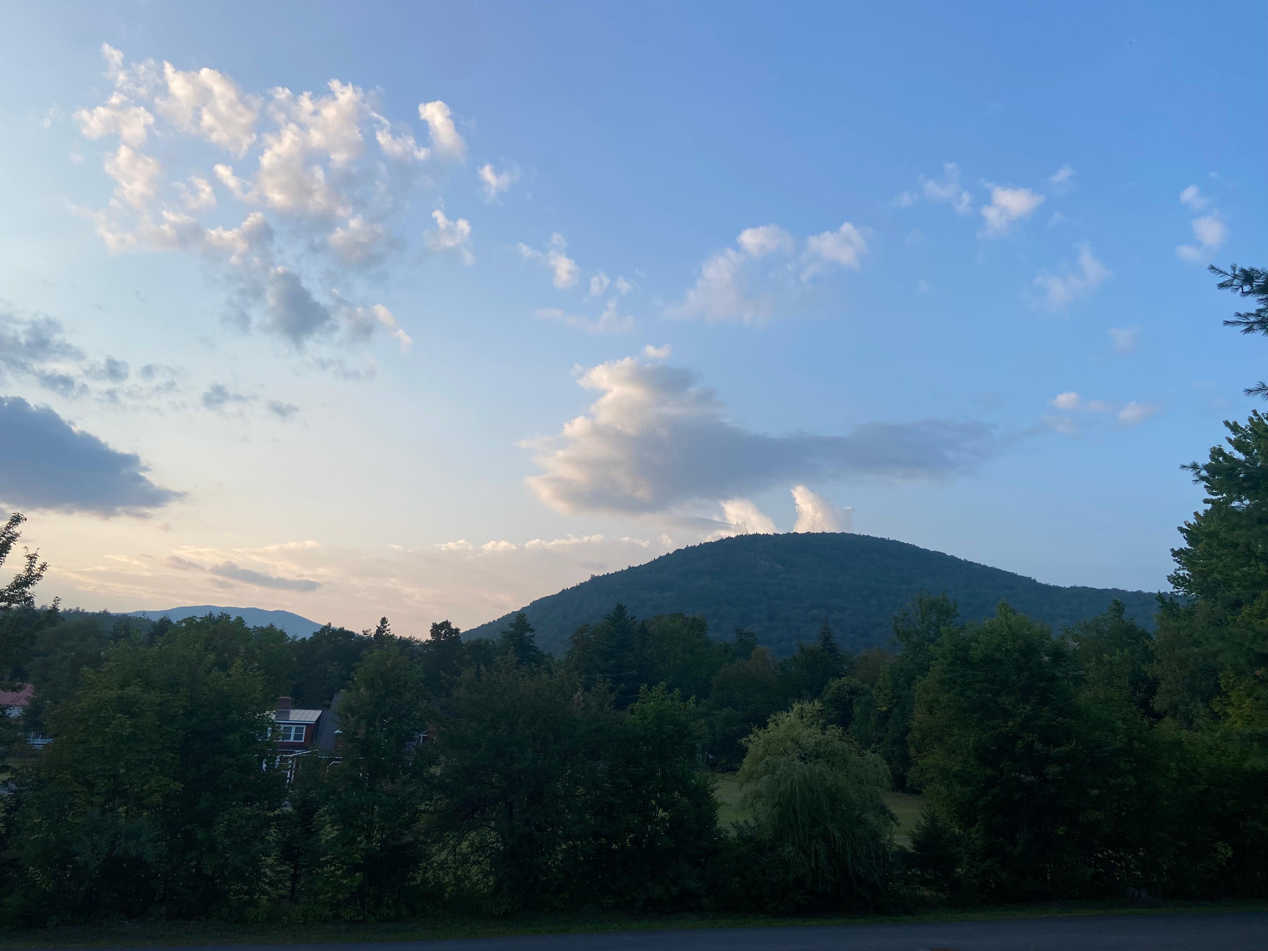 View from the wrap around deck. 
