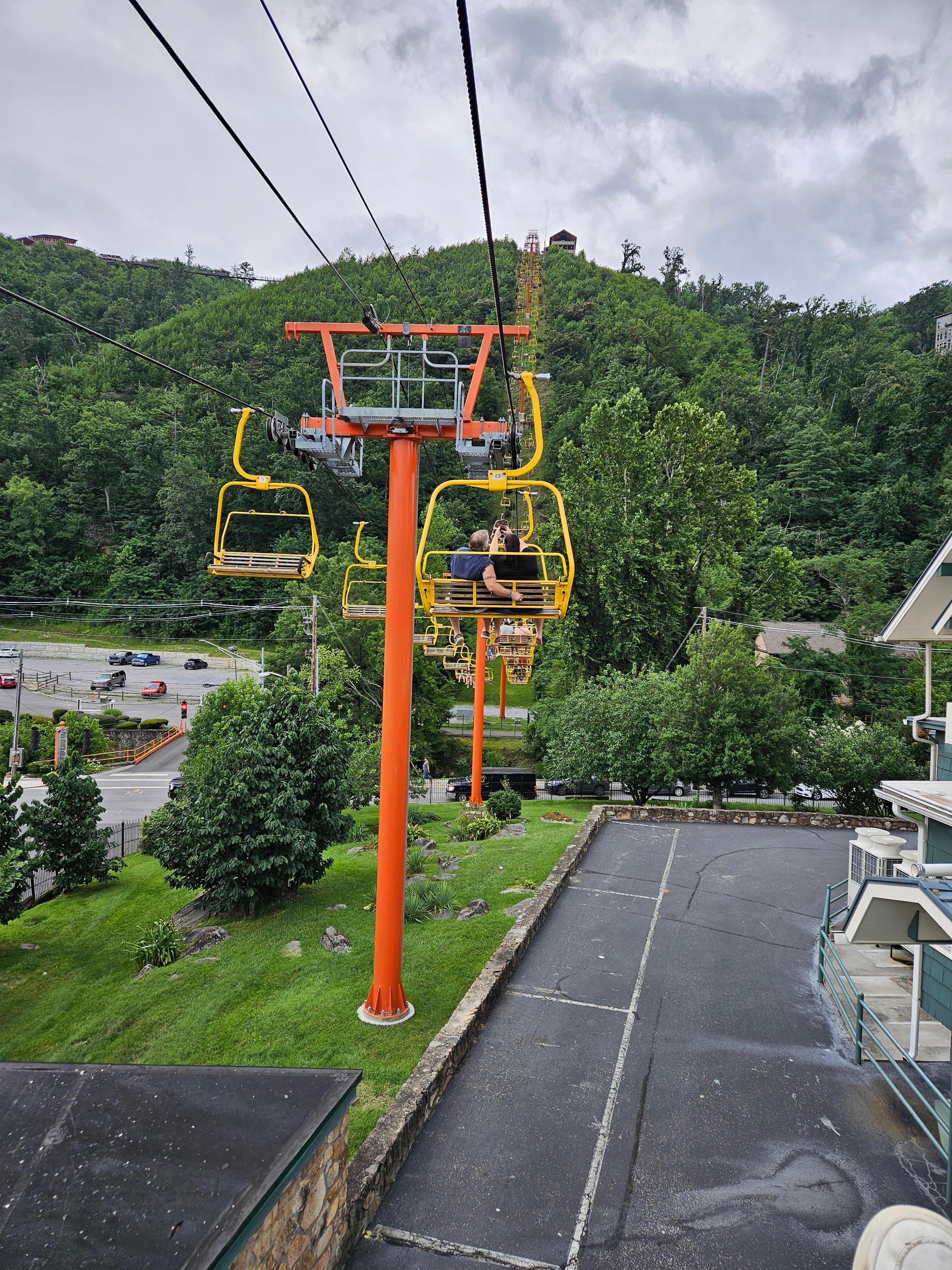 We went on the Sky Lift up the mountain!