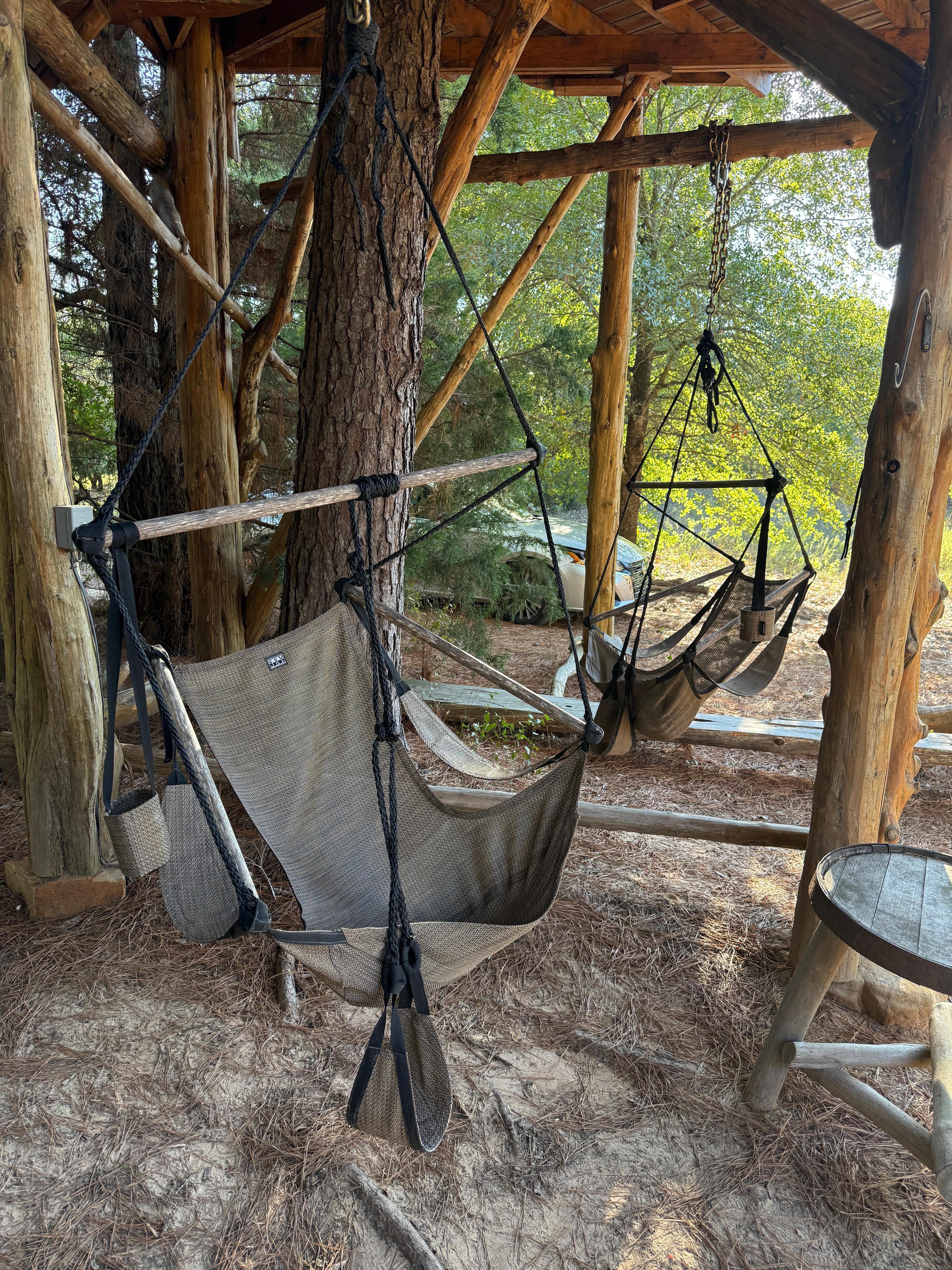 Fantastic spot underneath the treehouse to relax