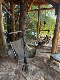Fantastic spot underneath the treehouse to relax