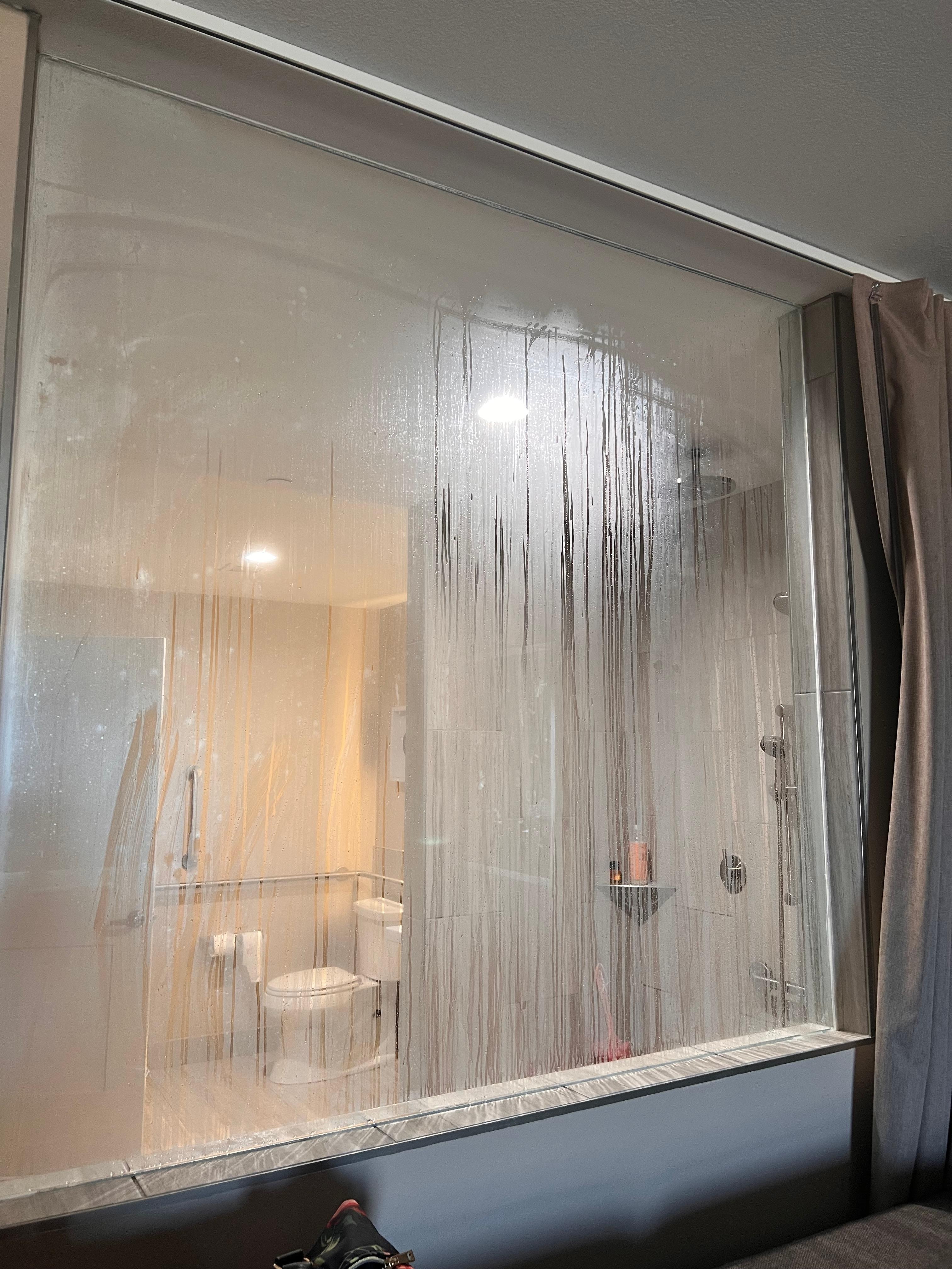 Watch the sunset from the shower!